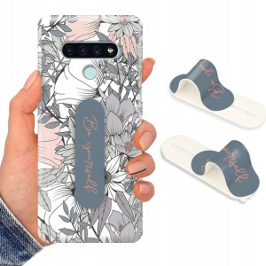 Etui + Uchwyt do LG K71 Case Kwiaty Flower Wzory