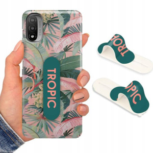 Etui + Uchwyt do MOTOROLA E20 Kwiaty Flower Wzory