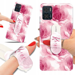 ETUI + UCHWYT do MOTOROLA E22 Flower Case Wzory