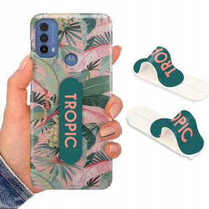 Etui + Uchwyt do MOTOROLA E40 Kwiaty Flower Wzory
