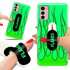 Etui + Uchwyt do MOTOROLA G42 Patterny Fire Wzory