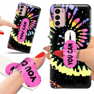Etui + Uchwyt do MOTOROLA G42 Szalone Crazy Wzory
