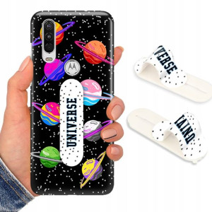 Etui + Uchwyt do MOTOROLA ONE ACTION Piękne Wzory