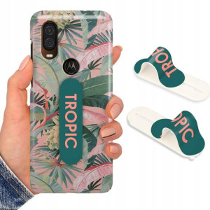Etui + Uchwyt do MOTOROLA P40 Kwiaty Flower Wzory