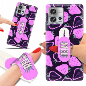 Etui + Uchwyt do MOTOROLA S30 PRO 5G Owocowe Wzory