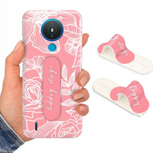 Etui + Uchwyt do NOKIA 1.4 Kwiaty Flower Top Wzory