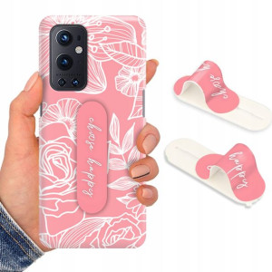Etui + Uchwyt do ONEPLUS 9 PRO Kwiaty Flower Wzory
