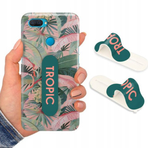 Etui + Uchwyt do OPPO A12 Case Kwiaty Flower Wzory