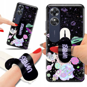 Etui + Uchwyt do OPPO A17 Szalone Crazy Top Wzory