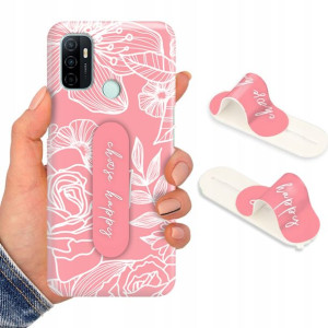 Etui + Uchwyt do OPPO A33 Case Kwiaty Flower Wzory