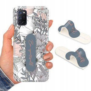 Etui + Uchwyt do OPPO A92 Case Kwiaty Flower Wzory