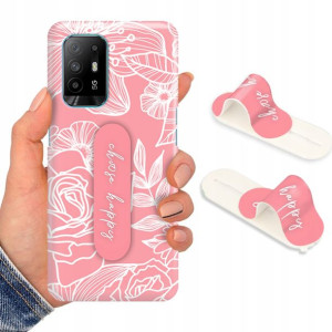 Etui + Uchwyt do OPPO F19 PRO PLUS 5G Flower Wzory