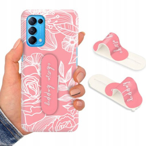 Etui + Uchwyt do OPPO RENO 5 Kwiaty Flower Wzory