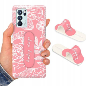Etui + Uchwyt do OPPO RENO 6 PRO 5G Flower Wzory