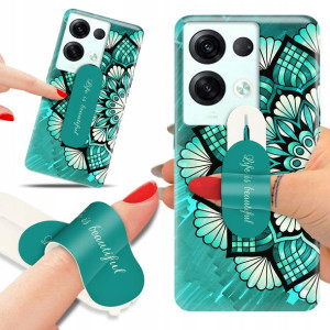 Etui + Uchwyt do OPPO RENO 8 PRO Kwiatowe Wzory