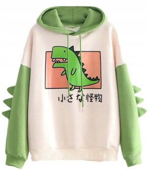 Bluza Damska Z Kapturem Z Japońskim Dinozaurem M