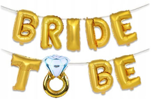 Girlanda Balony Złota Bride To Be Panieński Gold