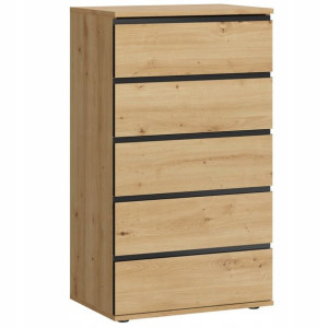 Komoda Seville 5s 60cm Dąb Artisan Wysoka Mafmeble