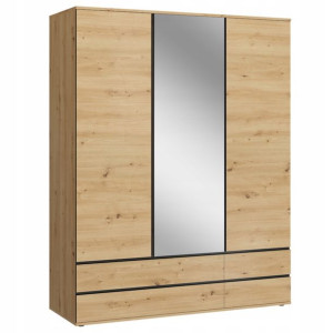 Szafa Z Lustrem Seville 165cm Dąb Artisan Mafmeble