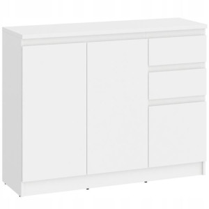 Komoda Szafka Wioletta 3d2s 109cm Biała Mafmeble