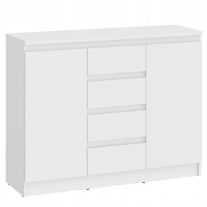 Komoda Szafka Wioletta 2d4s 109cm Biała Mafmeble