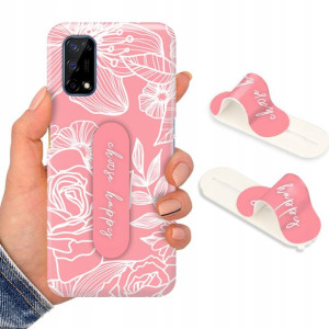 Etui + Uchwyt do REALME 7 5G Kwiaty Flower Wzory