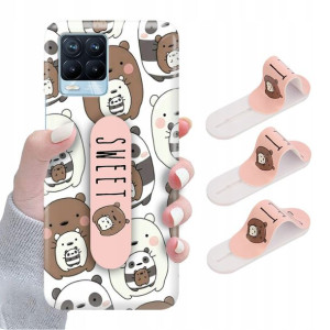 Etui + UCHWYT do REALME 8 PRO Obudowa Case Wzory