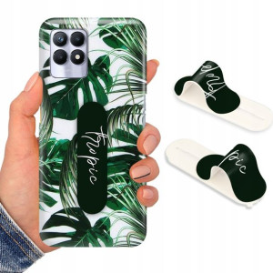 Etui + Uchwyt do REALME 8i Kwiaty Flower Top Wzory