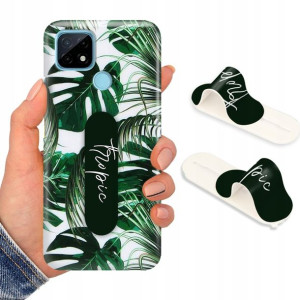 Etui + Uchwyt do REALME C12 RMX2193 Flower Wzory