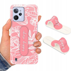 Etui + Uchwyt do REALME C31 Kwiaty Flower Wzory