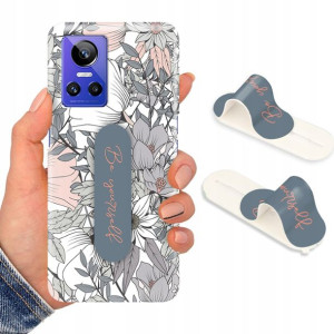Etui + Uchwyt do REALME GT NEO 3 5G Flower Wzory