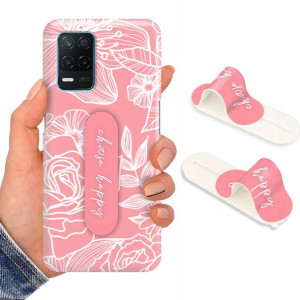 Etui + Uchwyt do REALME V13 5G Kwiaty Flower Wzory