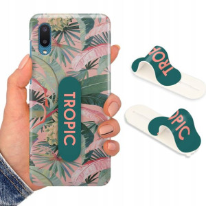 Etui + Uchwyt do SAMSUNG A02 Kwiaty Flower Wzory