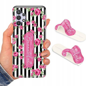Etui + Uchwyt do SAMSUNG A32 4G Case Flower Wzory
