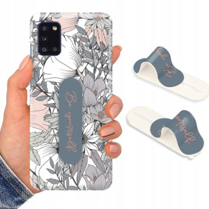 Etui + Uchwyt do SAMSUNG A31 Kwiaty Flower Wzory
