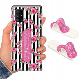 Etui + Uchwyt do SAMSUNG A71 5G Case Flower Wzory