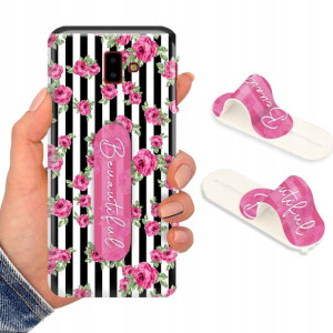 Etui + Uchwyt do SAMSUNG J6 PLUS 2018 Flower Wzory