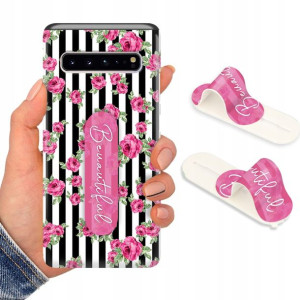 Etui + Uchwyt do SAMSUNG S10 5G Case Flower Wzory