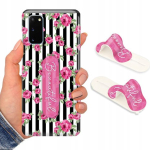 Etui + Uchwyt do SAMSUNG S20 5G Case Flower Wzory