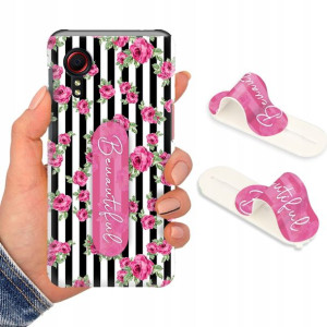 Etui + Uchwyt do SAMSUNG XCOVER 5 Flower Top Wzory