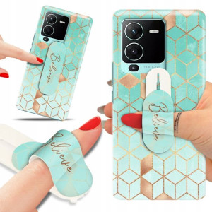 Etui + Uchwyt do VIVO S15 PRO 5G Kwiaty Top Wzory