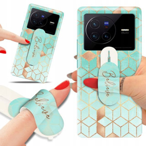 Etui + Uchwyt do VIVO X80 Case Kwiaty Top Wzory