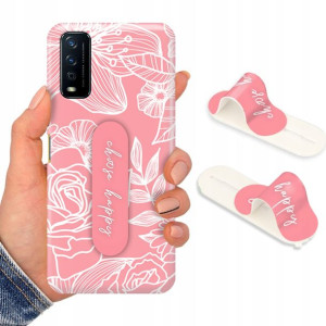Etui + Uchwyt do VIVO Y11s Kwiaty Flower Top Wzory