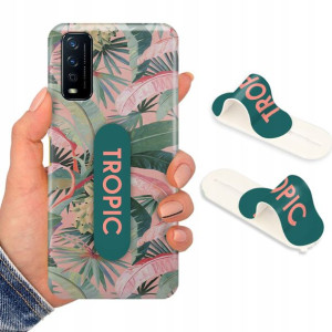 Etui + Uchwyt do VIVO Y20s Kwiaty Flower Top Wzory