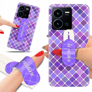 Etui + Uchwyt do VIVO Y22s Kwiatowe Case Top Wzory