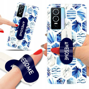 Etui + Uchwyt do VIVO Y76s Case Kwiaty Top Wzory