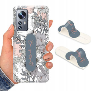 Etui + Uchwyt do XIAOMI 12 Kwiaty Flower Top Wzory