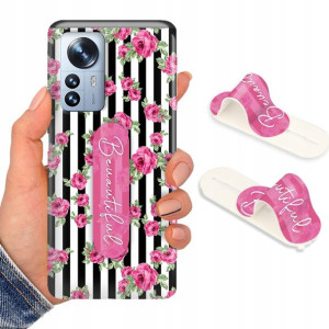Etui + Uchwyt do XIAOMI 12 PRO 5G Flower Top Wzory
