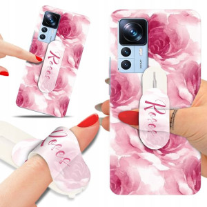 ETUI + UCHWYT do XIAOMI 12T Flower Kwiatowe Wzory