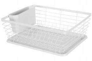 SUSZARKA DO NACZYŃ ociekacz BIAŁA prostokątna 36cm